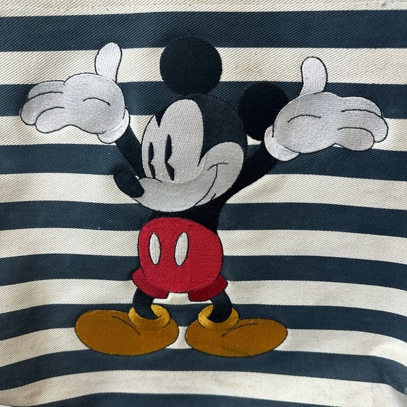 Vintage Striped Mickey Mouse Tote Beach Bag - Picture 5 of 7